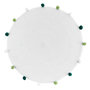Voir la diapositive 1 : Paris Prix Tapis Rond Enfant  Pompomparty  90cm Blanc & Vert