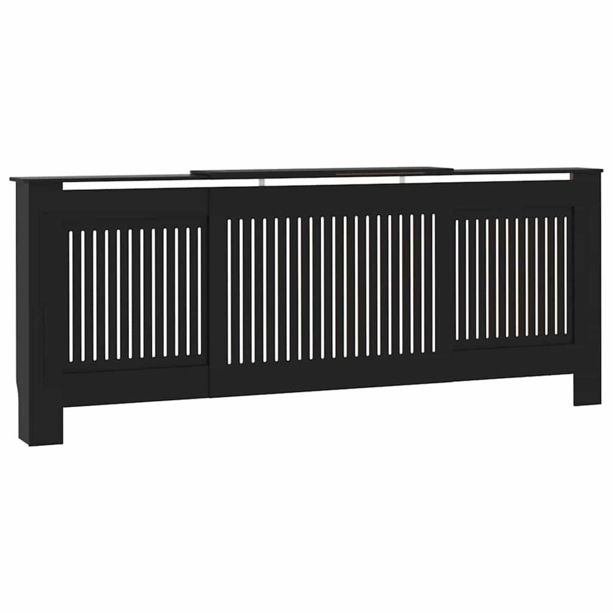 VIDAXL Cache-radiateur MDF Noir 205 cm