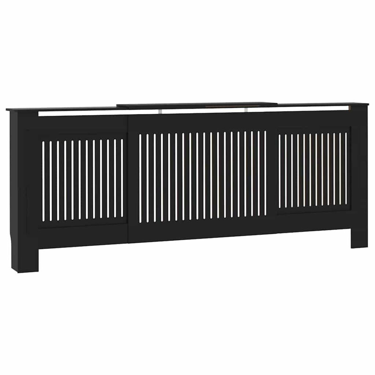 VIDAXL Cache-radiateur MDF Noir 205 cm