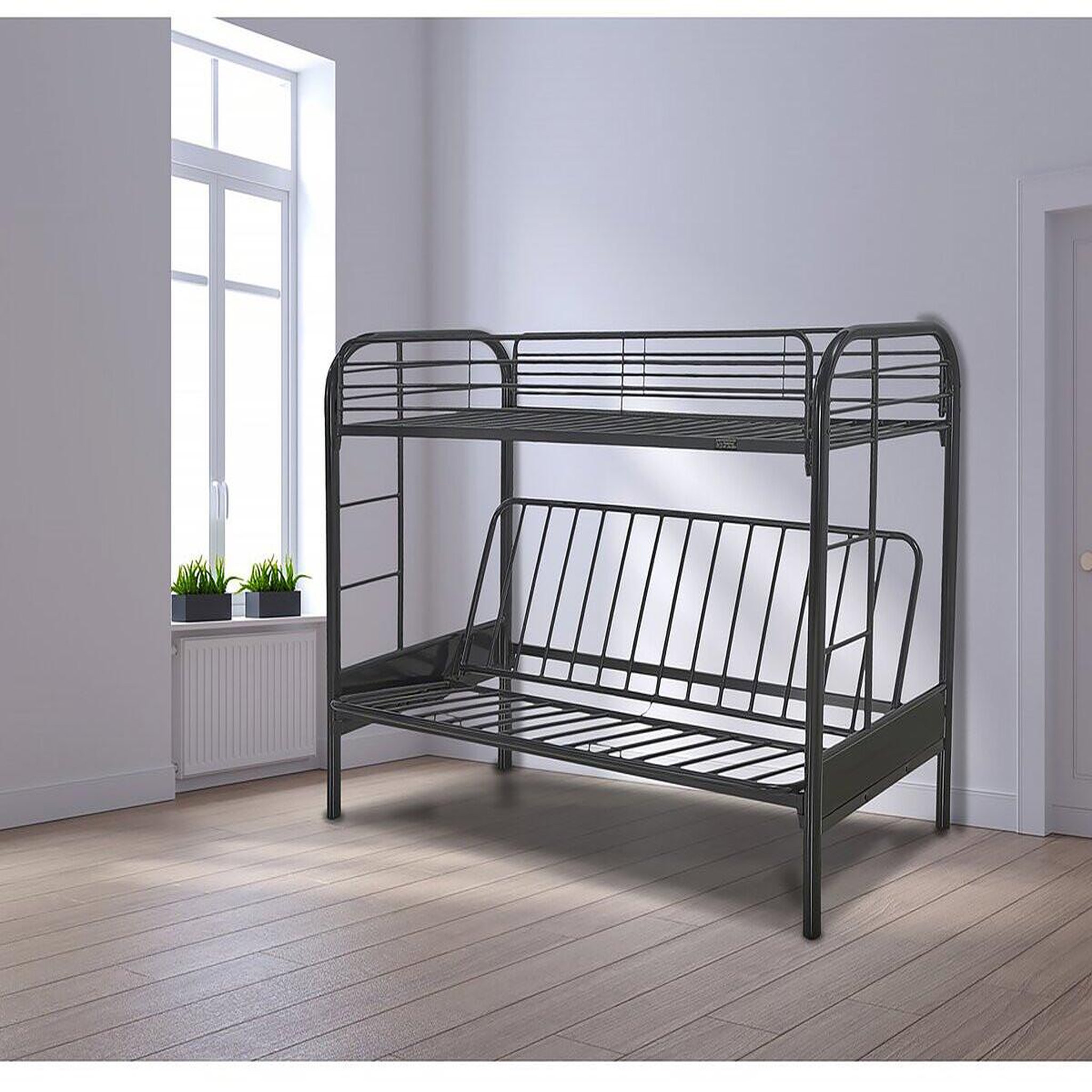 Voir la diapositive 2 : Habitat et Jardin Lit mezzanine  polo  - 90 x 190 cm - noir