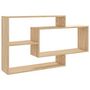 Voir la diapositive 2 : VIDAXL Etageres murales Chene sonoma 104x20x58,5 cm Bois d'ingenierie