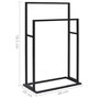 Voir la diapositive 6 : VIDAXL Porte-serviettes sur pied Noir 48x24x78,5 cm Fer