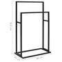 Voir la diapositive 6 : VIDAXL Porte-serviettes sur pied Noir 48x24x78,5 cm Fer