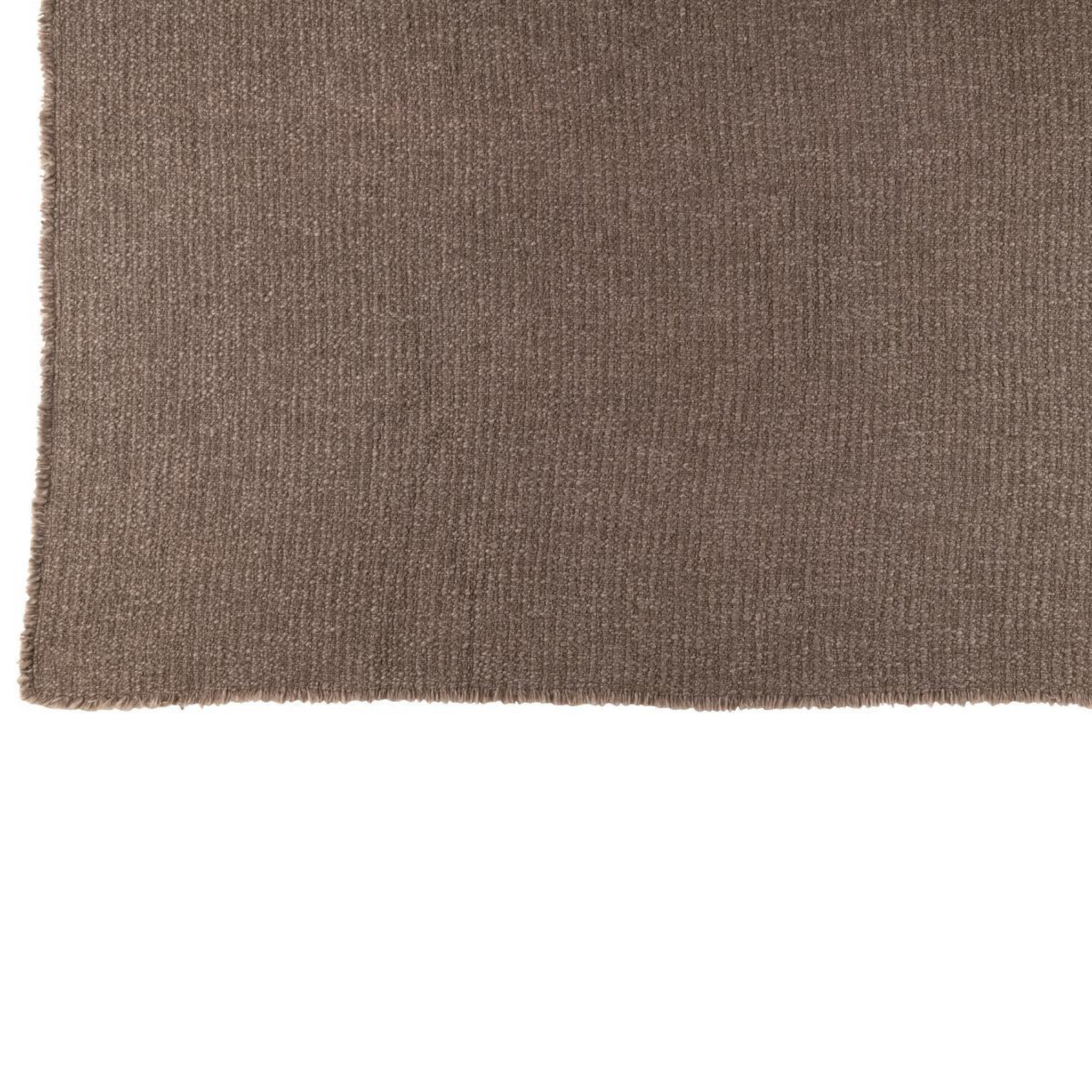 Voir la diapositive 2 : J-LINE Plaid uni  effiloché  130x180cm taupe