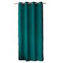 Voir la diapositive 3 : TOILINUX Rideau en toile unie Basic à 8 œillets - 140 x 240 cm - Vert émeraude