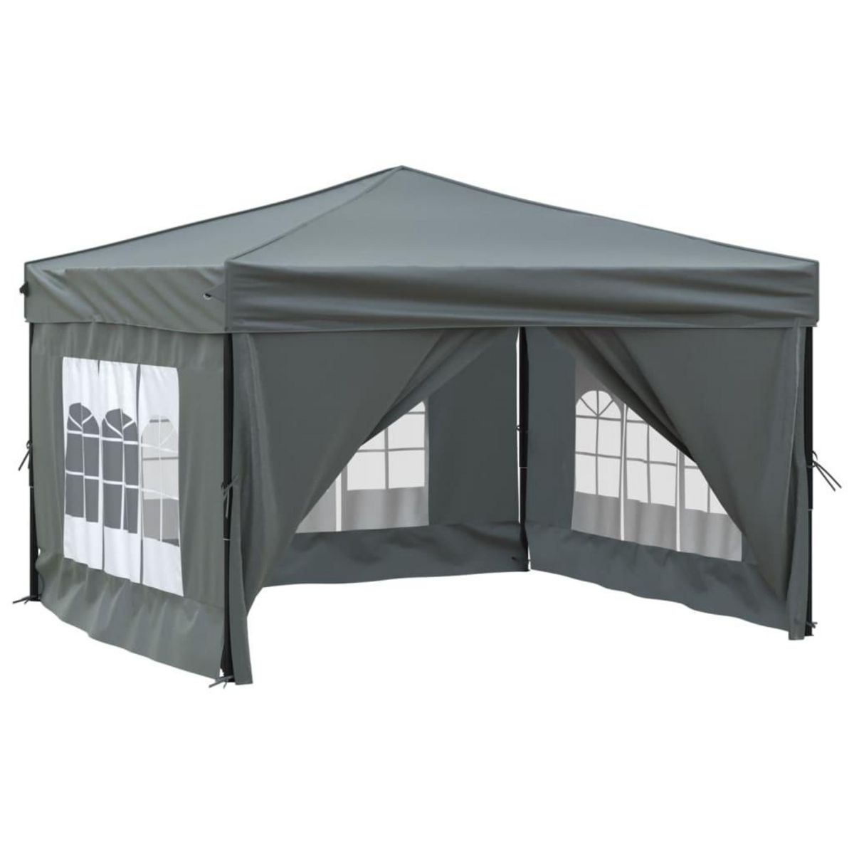 VIDAXL Tente de reception pliable avec parois Anthracite 3x3 m