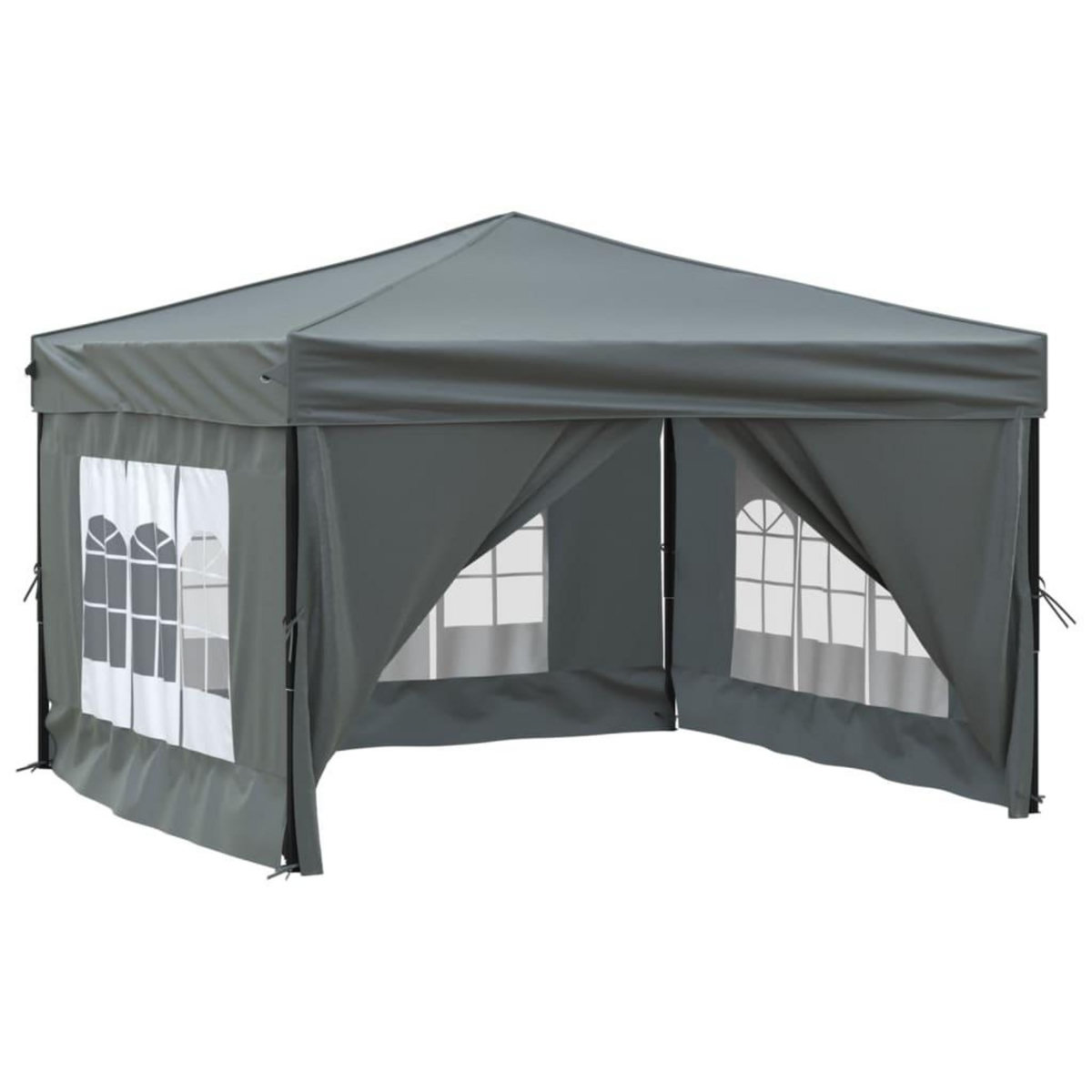 VIDAXL Tente de reception pliable avec parois Anthracite 3x3 m