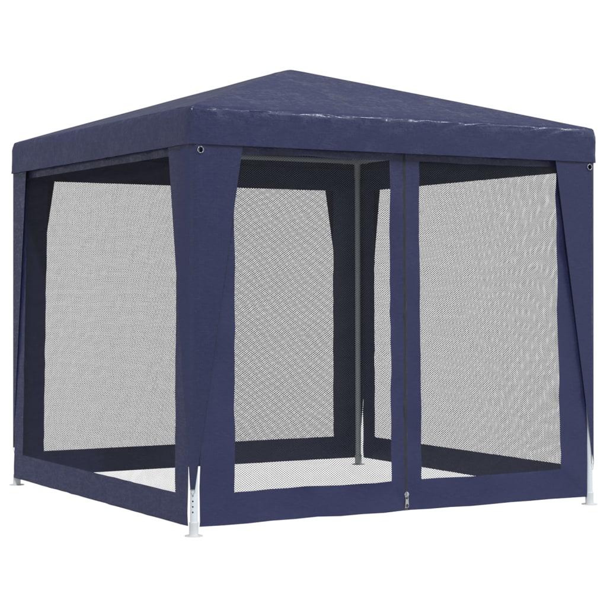 Voir la diapositive 5 : VIDAXL Tente de fete avec 4 parois laterales en maille Bleu 2,5x2,5 m