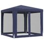 Voir la diapositive 5 : VIDAXL Tente de fete avec 4 parois laterales en maille Bleu 2,5x2,5 m