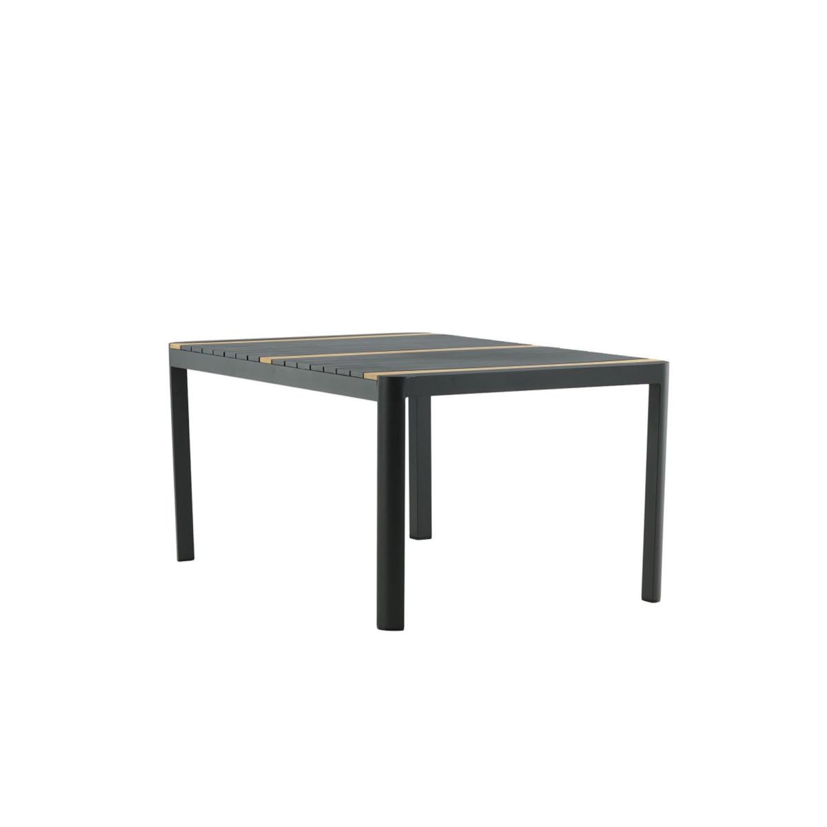 Paris Prix Table de Jardin en Teck  Togo  150cm Noir