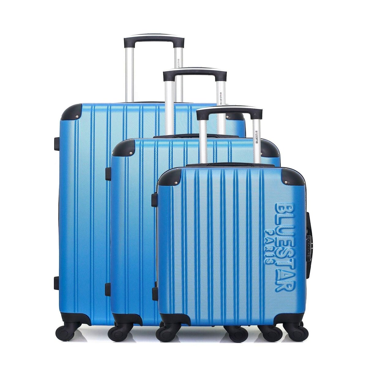 BLUESTAR BLUESTAR - Set de 3 Valises BUCAREST 75 cm 4 Roues