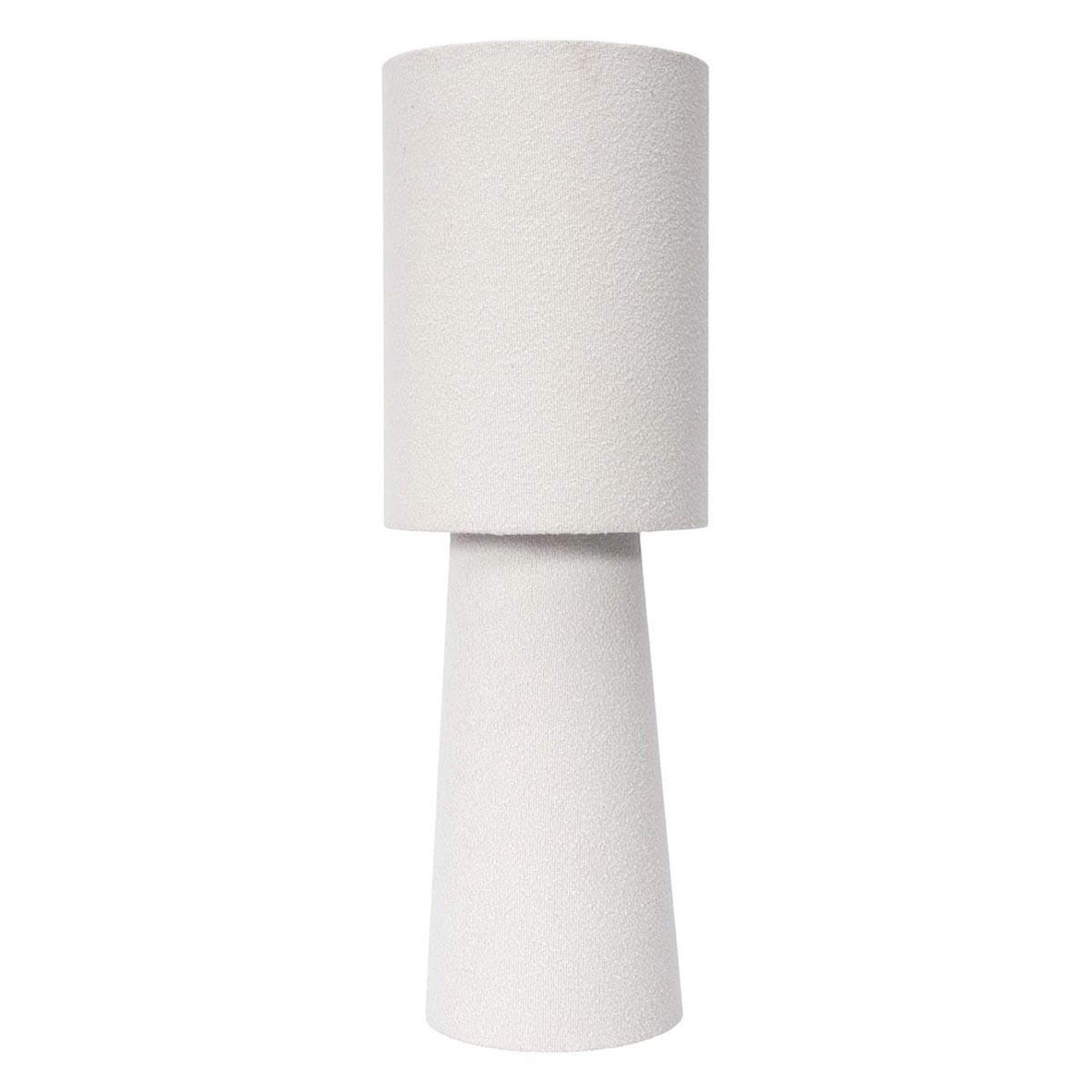 Voir la diapositive 1 : The Home Deco Factory Lampe à poser bouclette  angye  58cm crème