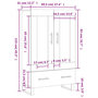 Voir la diapositive 6 : VIDAXL Buffet haut blanc brillant 69,5x31x115 cm bois d'ingenierie