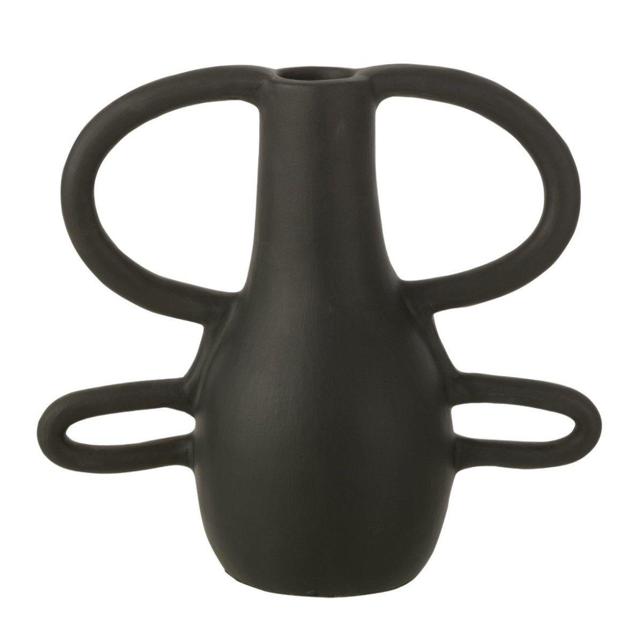 Voir la diapositive 1 : J-LINE Vase Design 4 Poignées  Bali  36cm Noir