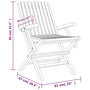 Voir la diapositive 5 : VIDAXL Chaises de jardin pliantes lot de 4 61x67x90cm bois massif teck