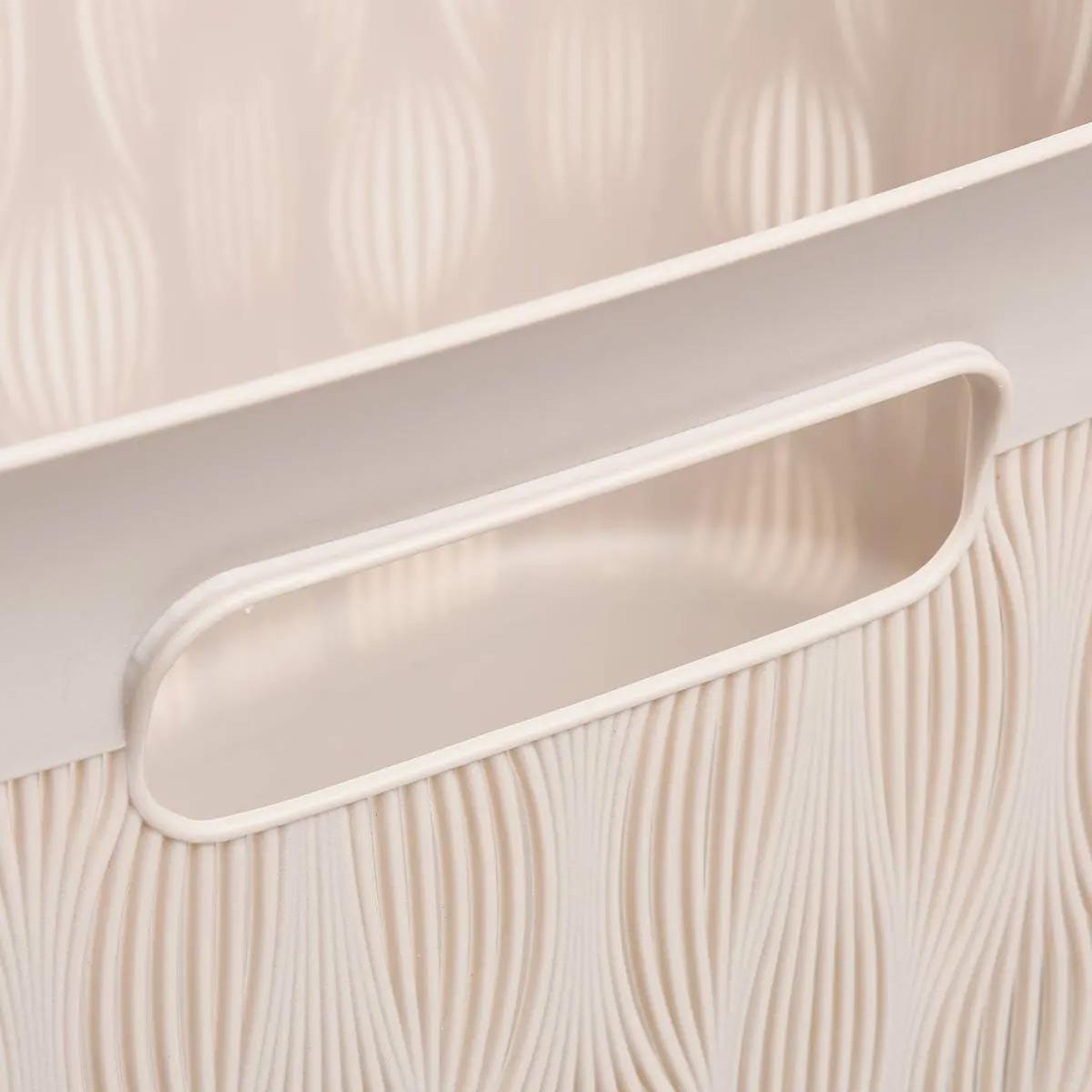 Voir la diapositive 2 : FIVE Panier à linge design  leaf  38l beige