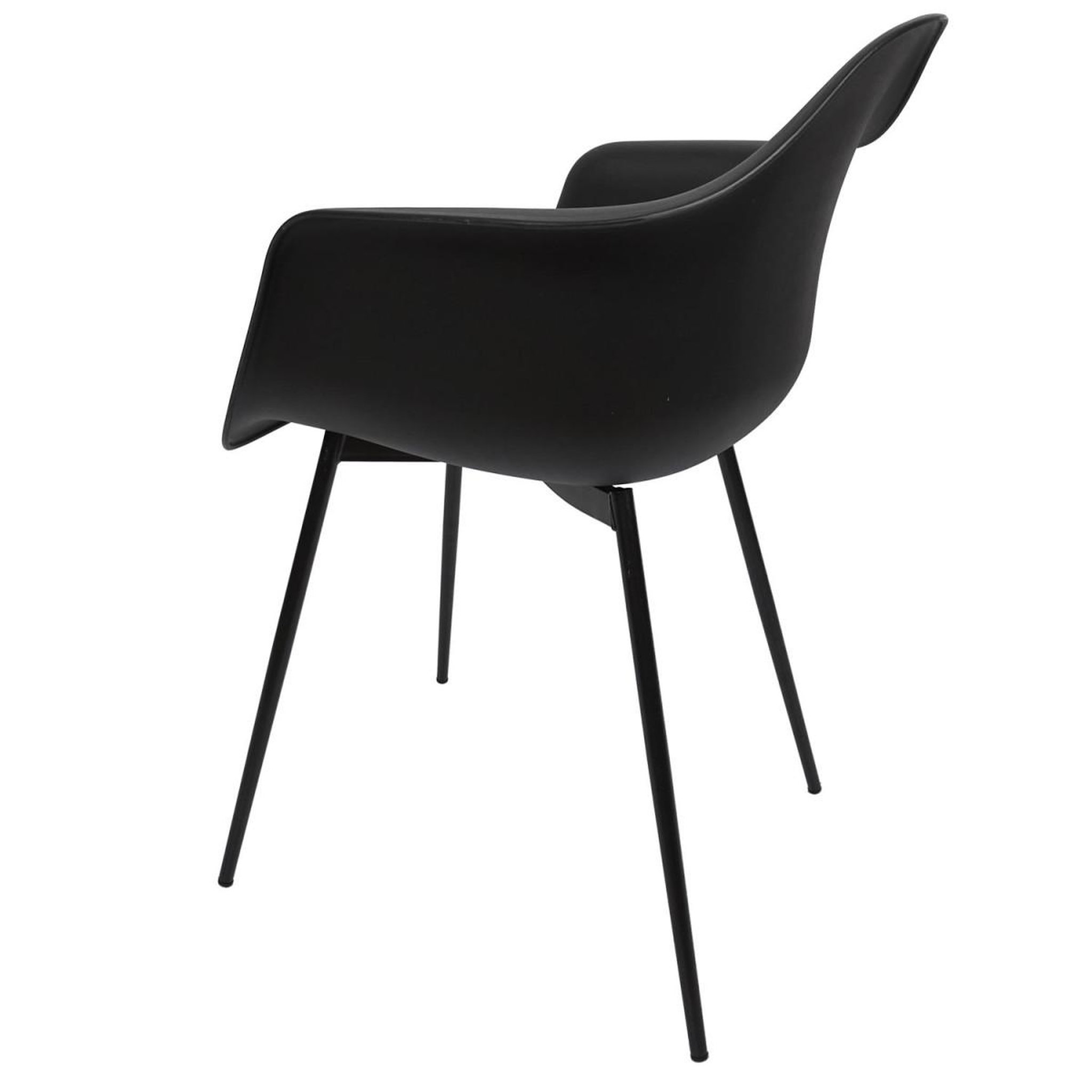 Voir la diapositive 4 : The Home Deco Factory Lot de 4 chaises fauteuil  gustav  85cm noir