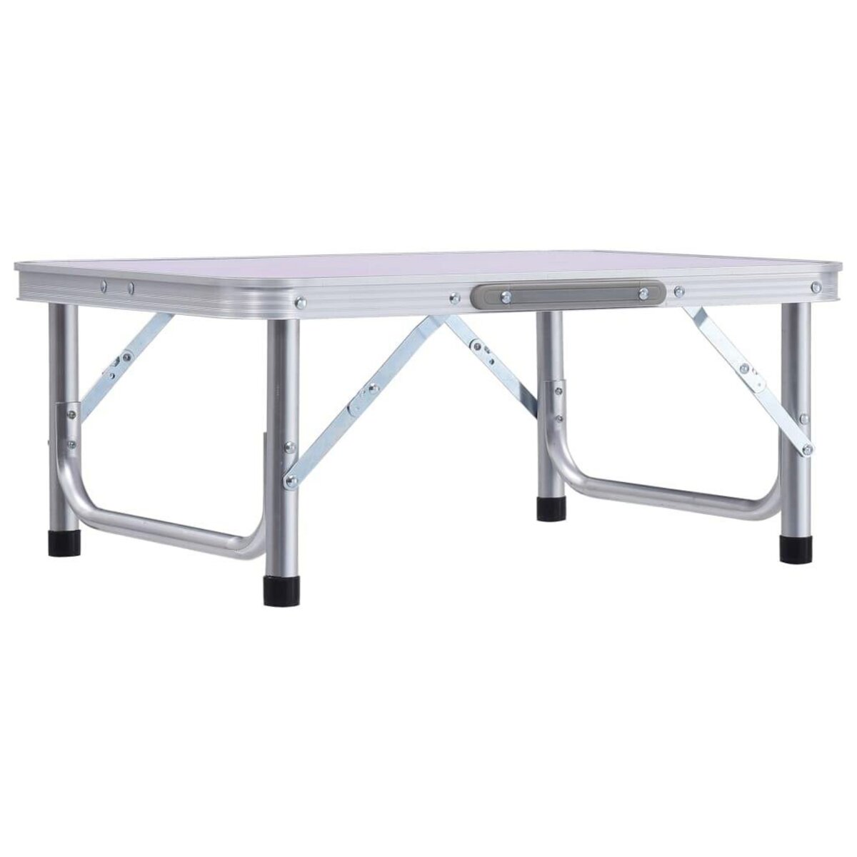 VIDAXL Table pliable de camping Blanc Aluminium 60x45 cm