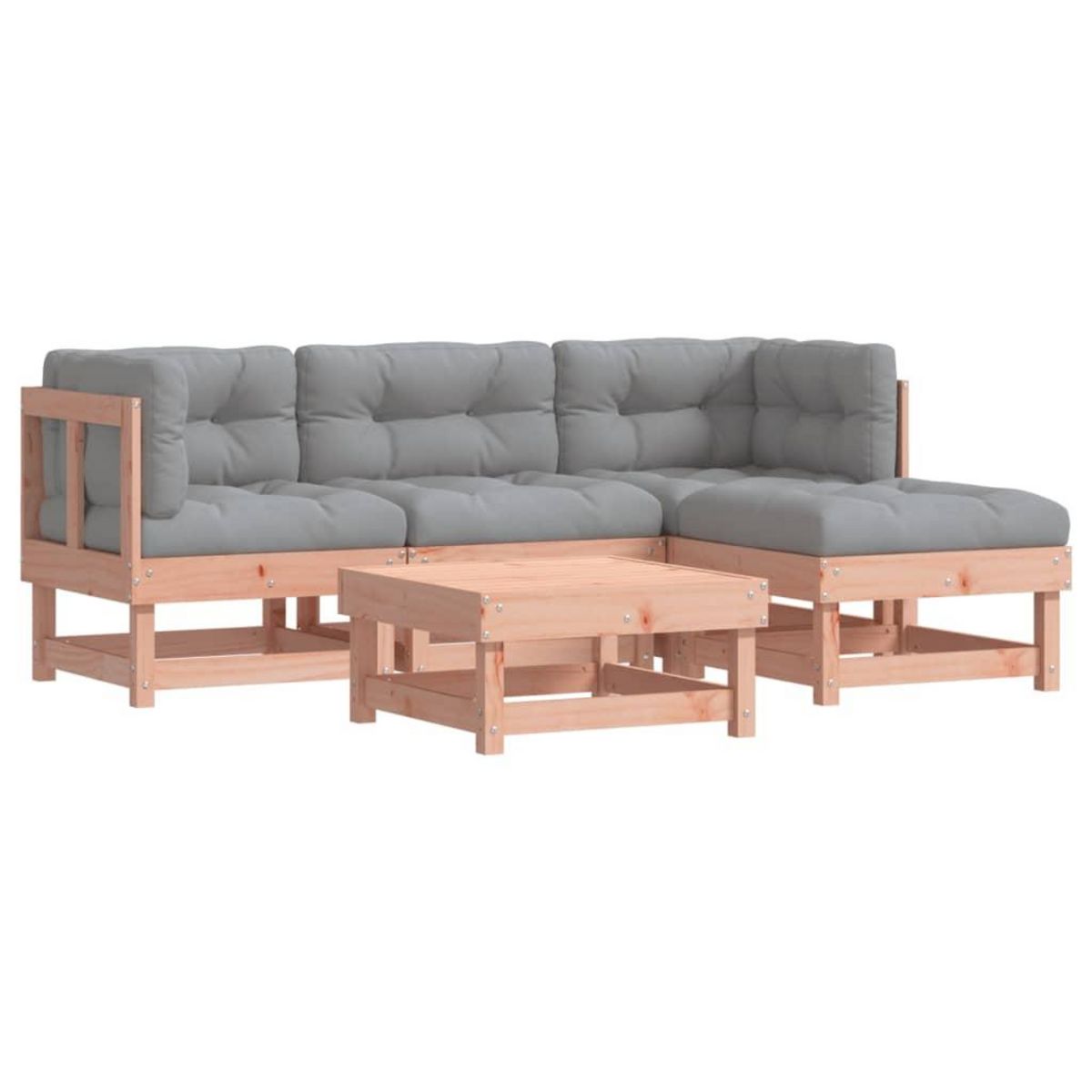 VIDAXL Salon de jardin 5 pcs avec coussins bois massif douglas