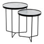 Voir la diapositive 1 : Paris Prix Lot de 2 Tables d'Appoint  Mona  55cm Noir & Blanc