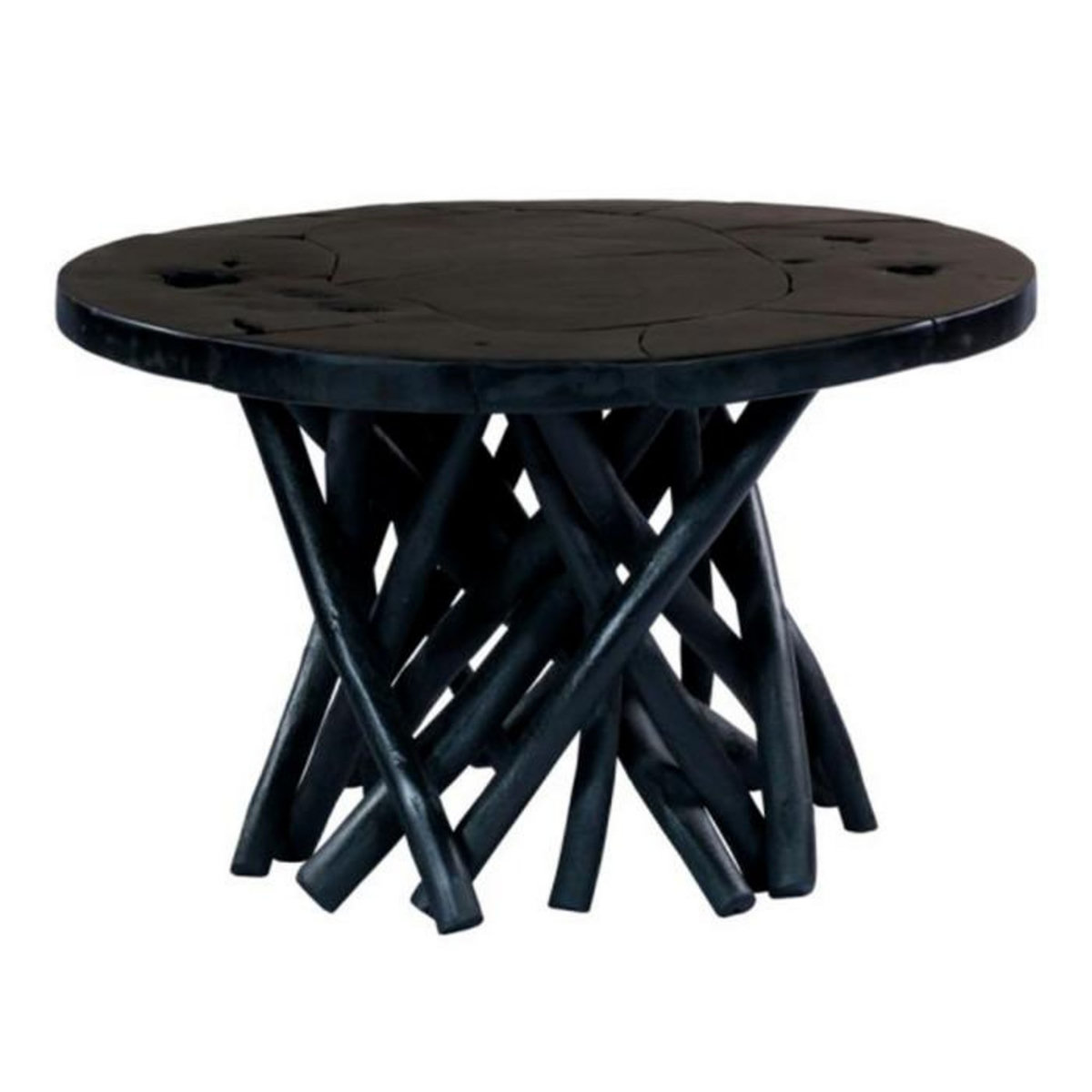Paris Prix Table d'Appoint Ronde  Radix  60cm Noir