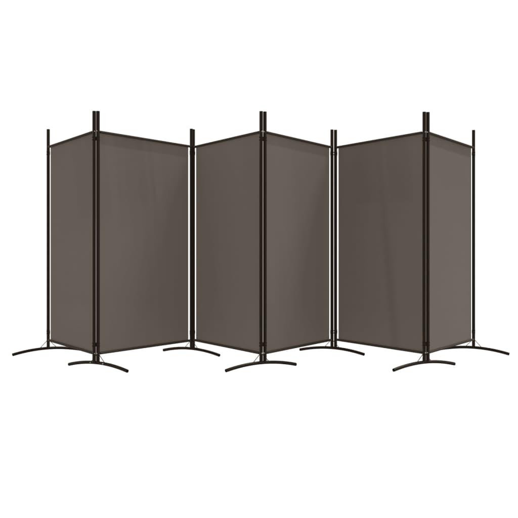 Voir la diapositive 5 : VIDAXL Cloison de separation 6 panneaux Anthracite 520x180 cm Tissu