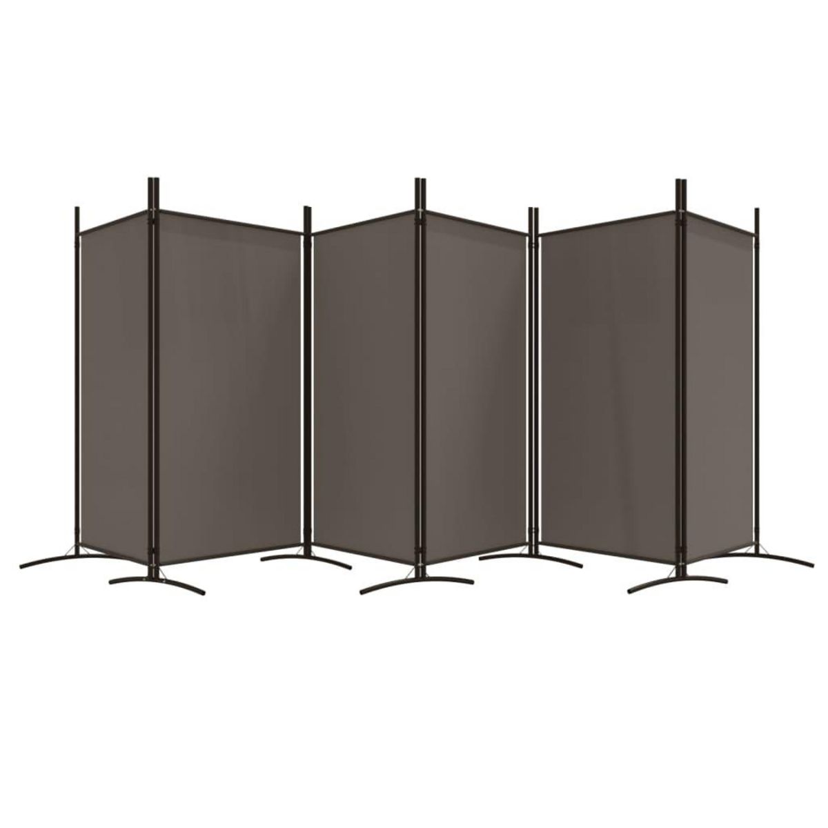 VIDAXL Cloison de separation 6 panneaux Anthracite 520x180 cm Tissu