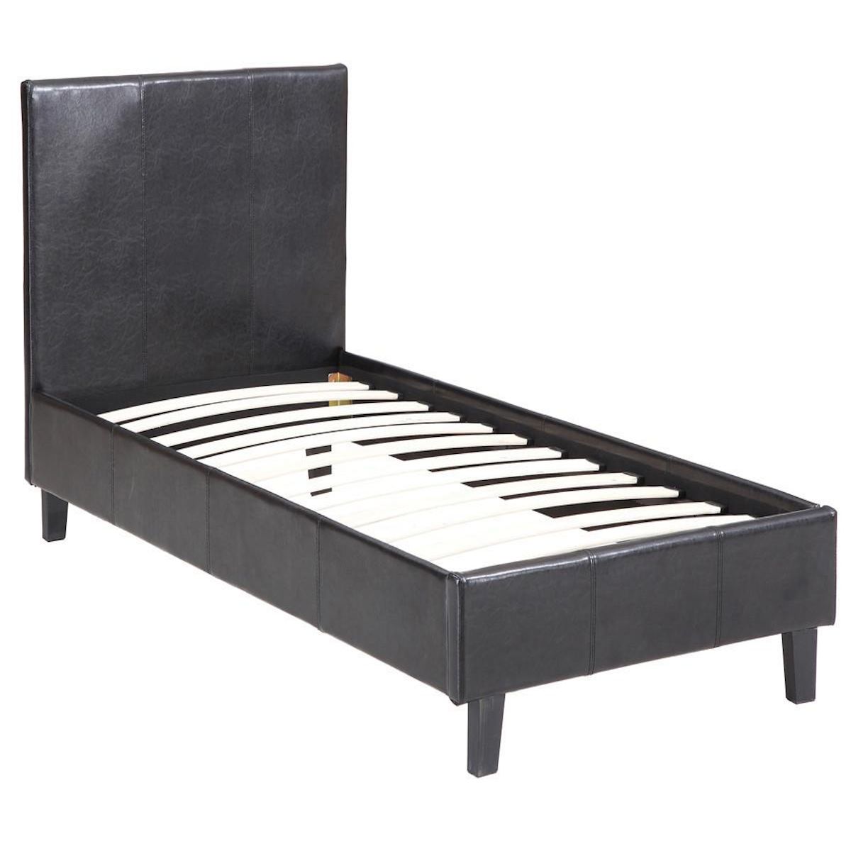 Habitat et Jardin Lit  Lina  - 90 x 190 cm - Noir