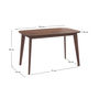 Voir la diapositive 4 : MAISON PAVANE Table rectangulaire 4 personnes en bois foncé 120 cm-Oman