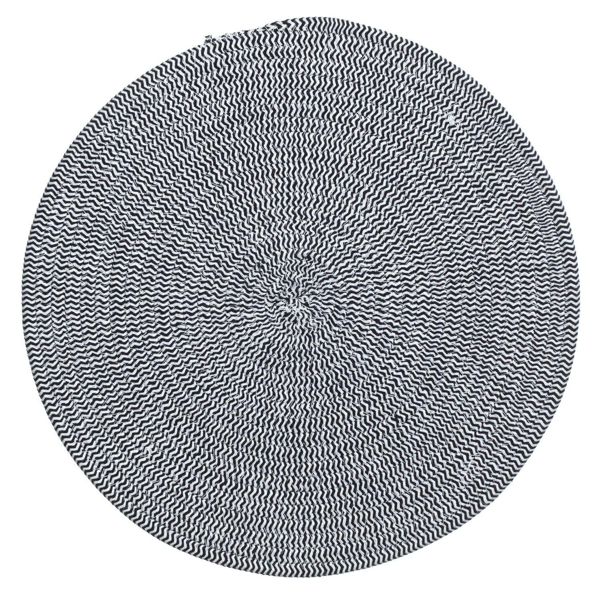 Voir la diapositive 2 : TOILINUX Lot de 6 sets de table rond en coton Alana