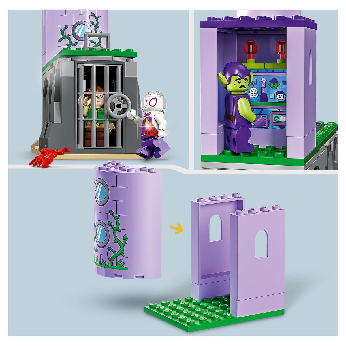 LEGO Marvel 10790 - L&rsquo;équipe Spidey au phare du Bouffon Vert