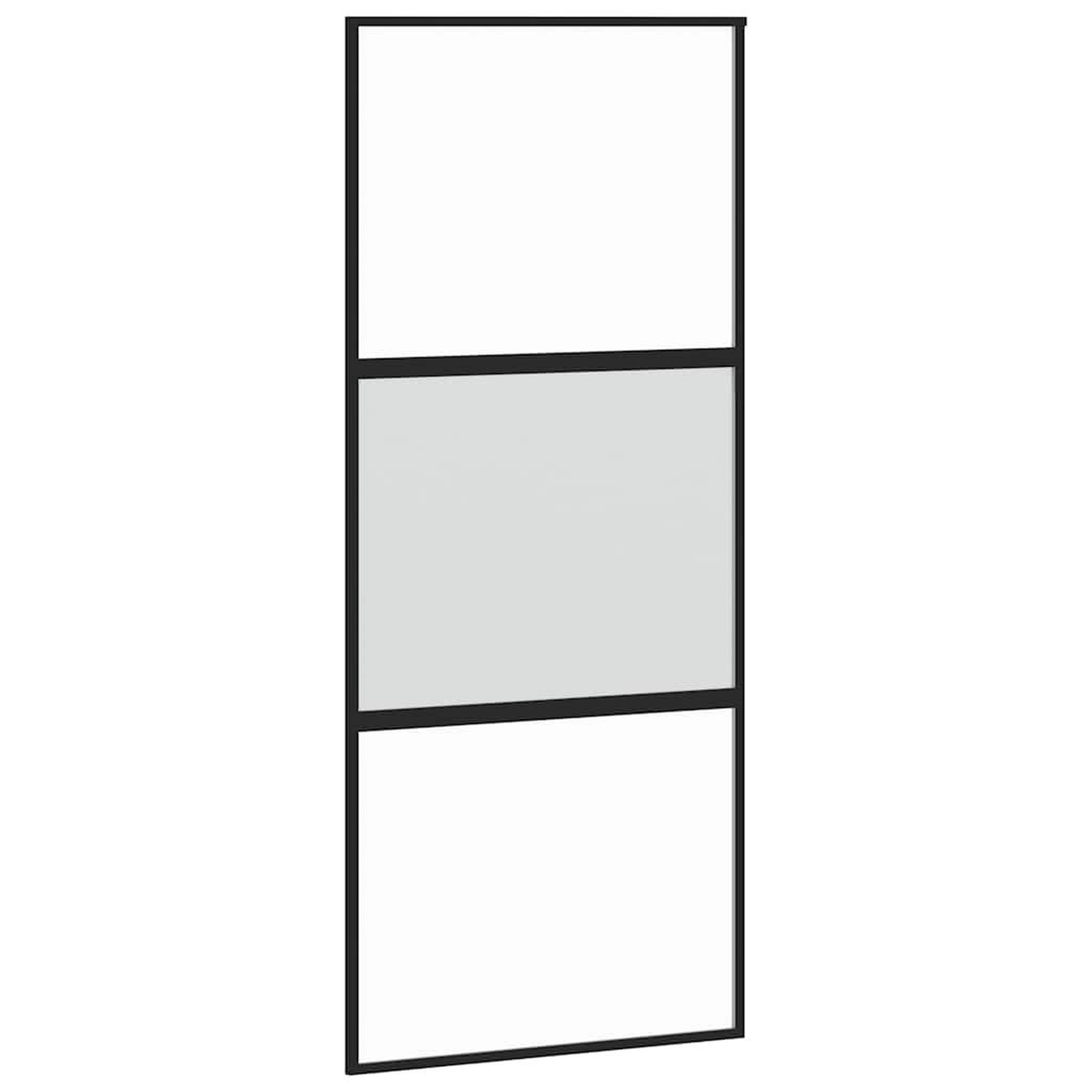 Voir la diapositive 5 : VIDAXL Porte coulissante avec kit de quincaillerie noir 90x205 cm