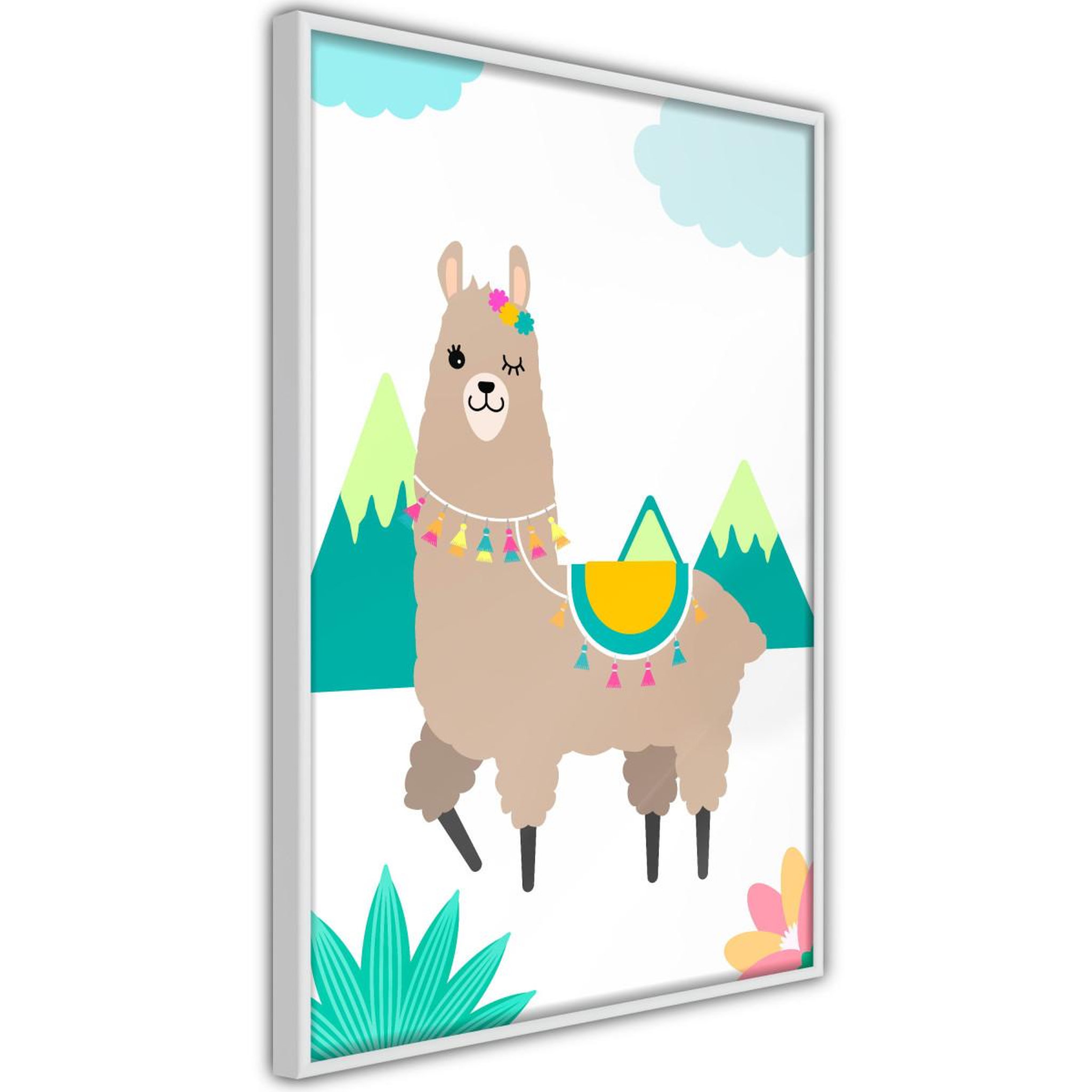 Paris Prix Affiche murale encadrée  playful llama