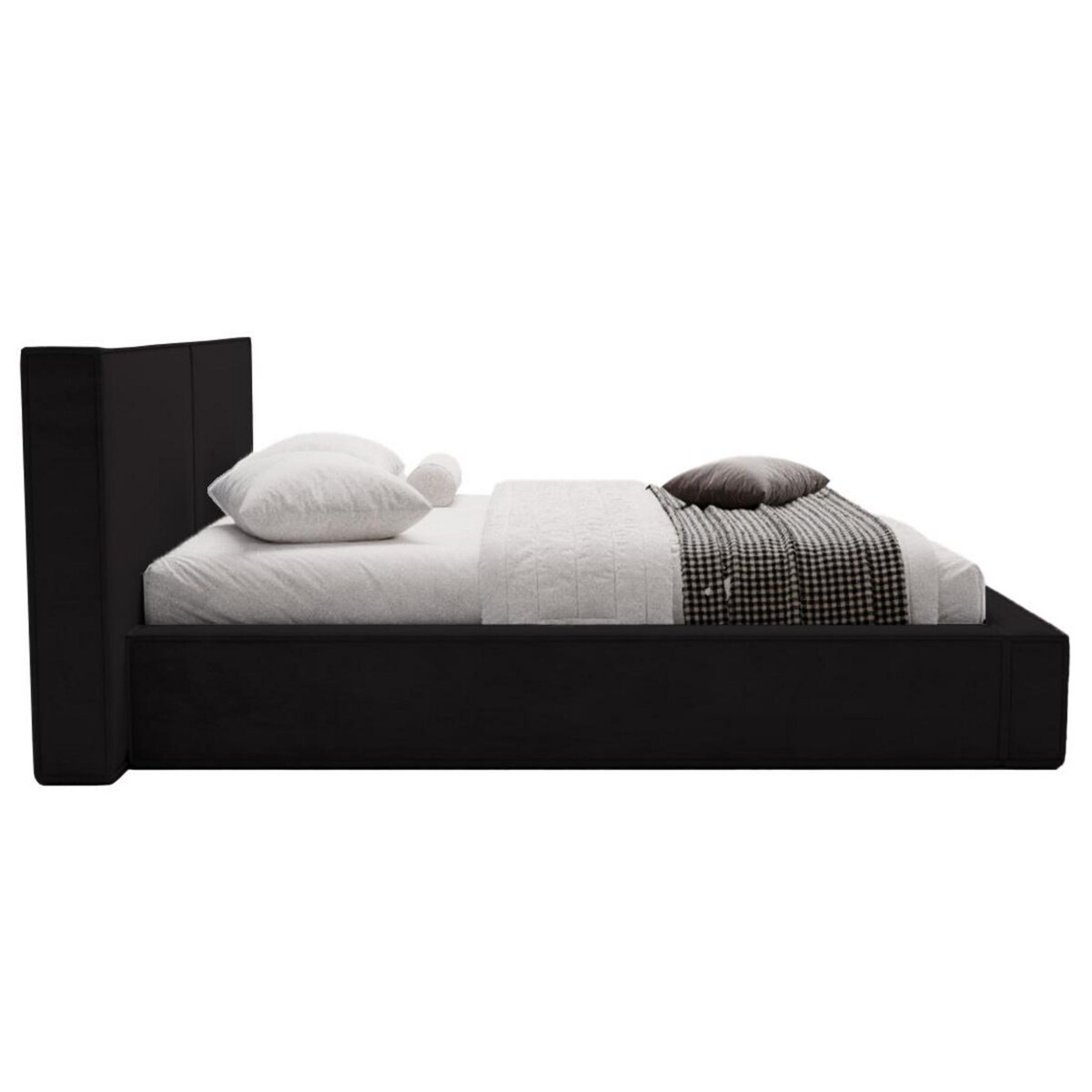 BEST MOBILIER Eros - lit coffre - 140x200 cm - sommier inclus - en velours