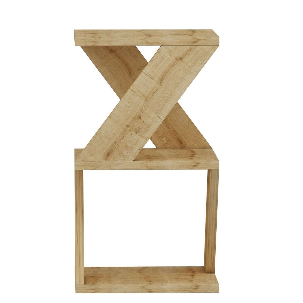 TOILINUX Bout de canapé Zig Zag en bois