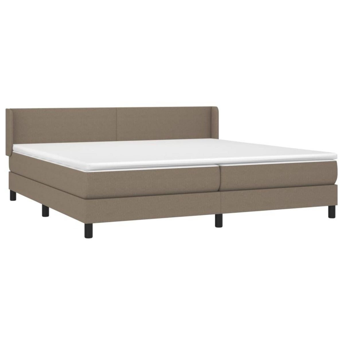 VIDAXL Sommier a lattes de lit avec matelas Taupe 200x200 cm Tissu