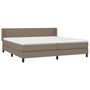 Voir la diapositive 3 : VIDAXL Sommier a lattes de lit avec matelas Taupe 200x200 cm Tissu