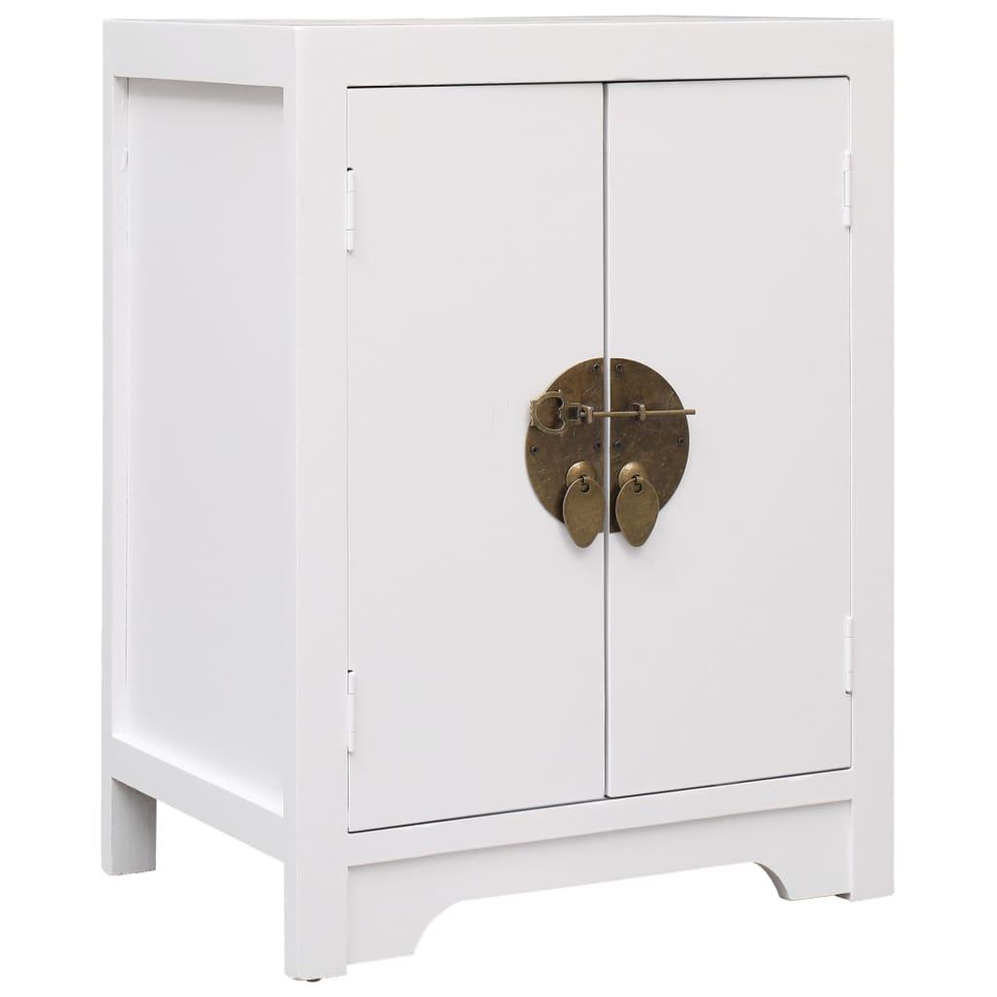Voir la diapositive 1 : VIDAXL Table de chevet Blanc 38 x 28 x 52 cm Bois de Paulownia