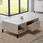 Voir la diapositive 5 : VS VENTA-STOCK Table Basse Javea 1 tiroir et 2 niches, Couleur Blanc et Bois, 100 cm Largeur