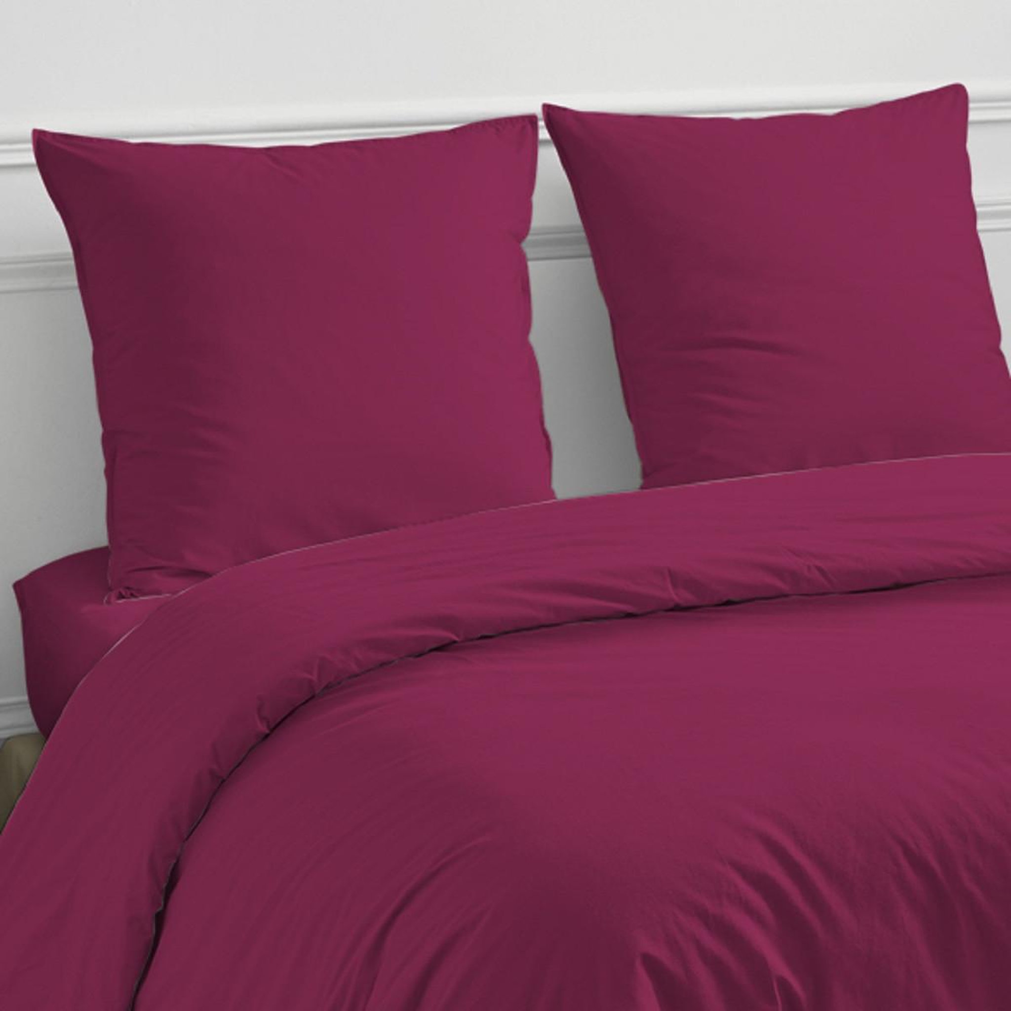 Voir la diapositive 4 : FUTURE HOME Drap housse en coton 57 fils uni bonnet 25cm