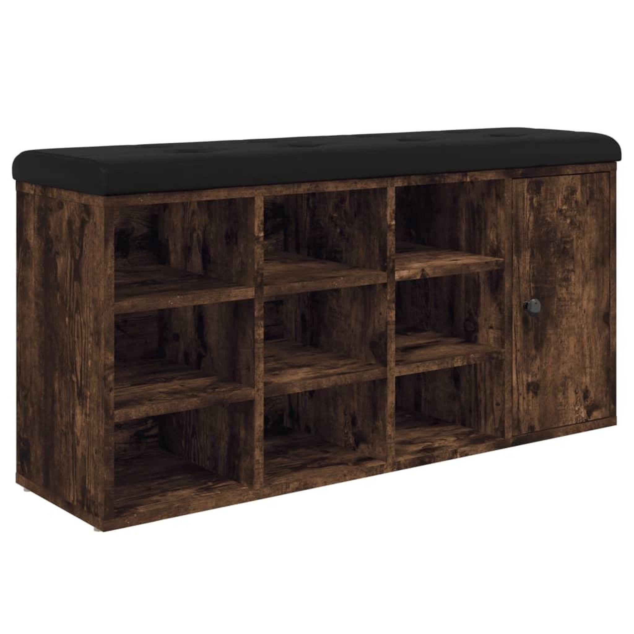 Voir la diapositive 2 : VIDAXL Banc a chaussures chene fume 102x32x50 cm bois d'ingenierie