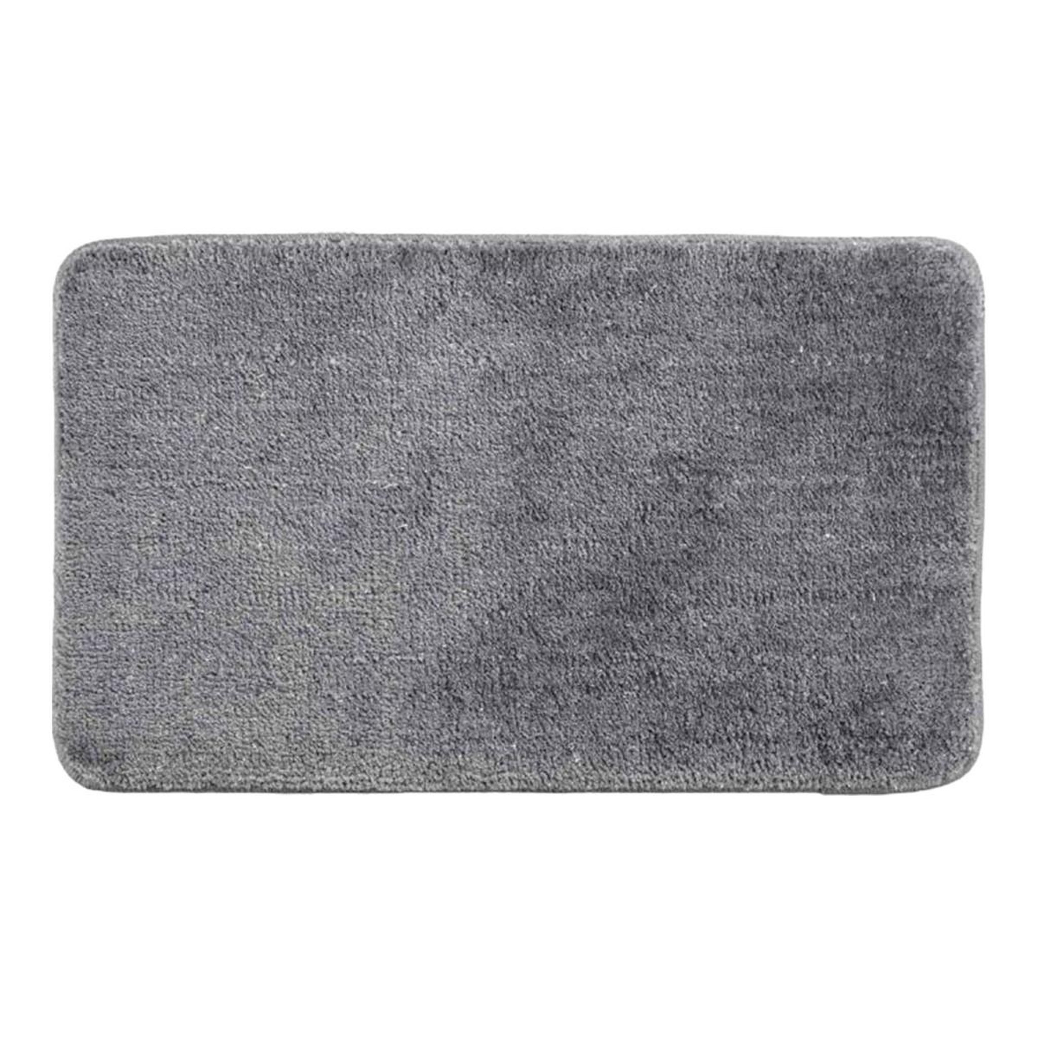 Voir la diapositive 1 : Douceur d'Intérieur Tapis de bain microfibre  métallisé  45x75cm gris