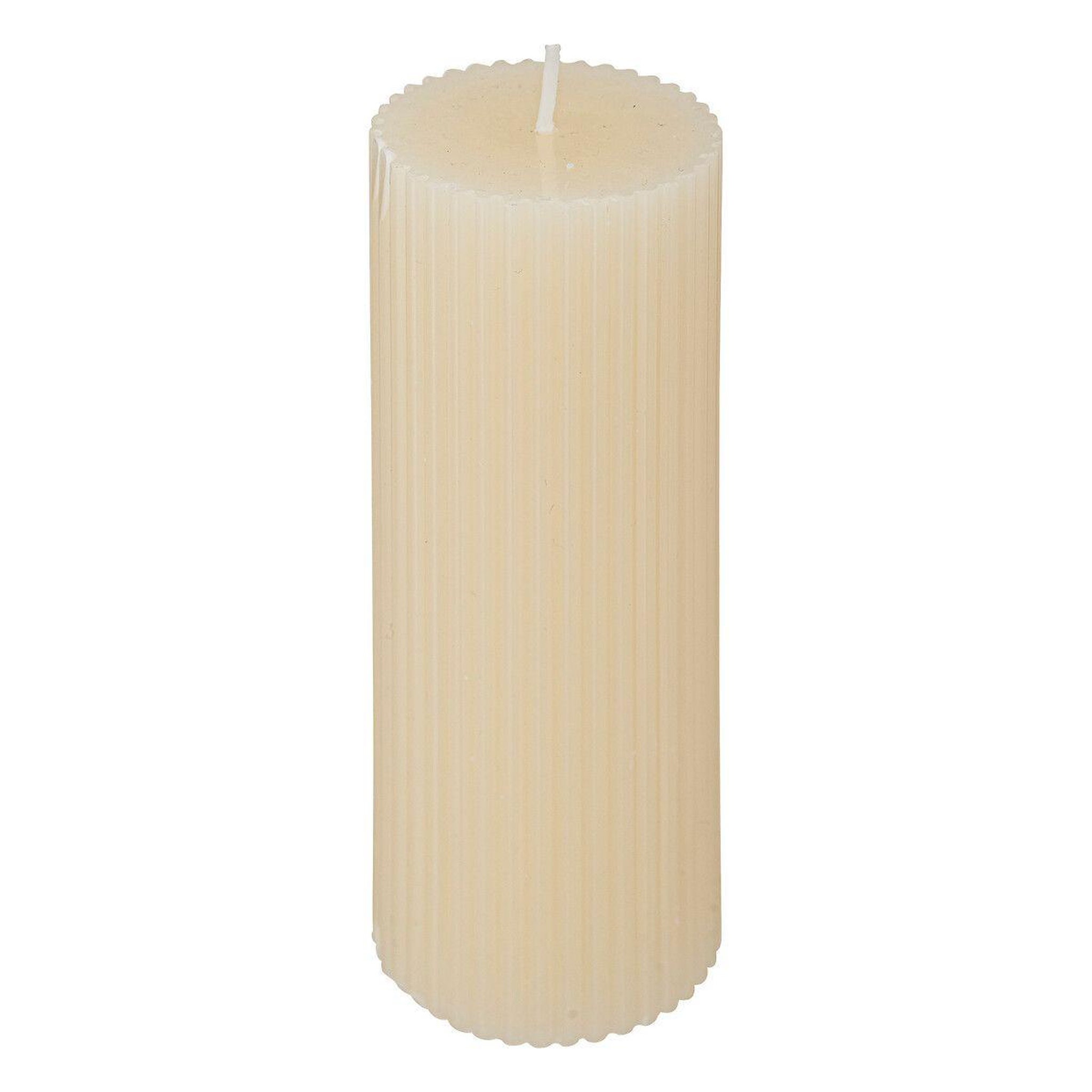 ATMOSPHERA Bougie déco  demi  14cm ivoire