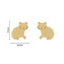 Voir la diapositive 3 : L'ATELIER D'AZUR Boucles d'Oreilles Chats - Or Jaune - Enfant