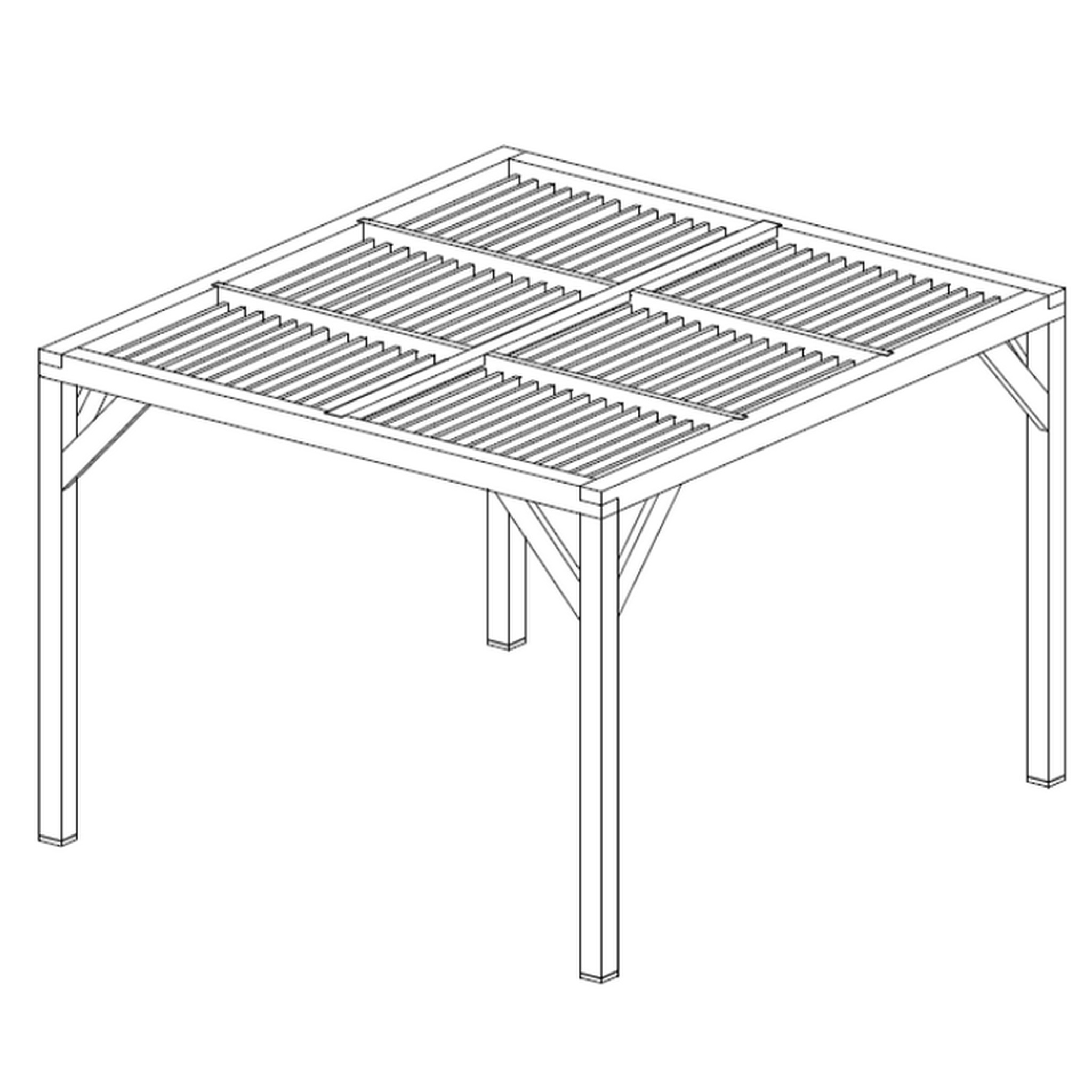 Voir la diapositive 2 : Hisense Pergola 12.20 m2 bois naturel - vt 3436 t