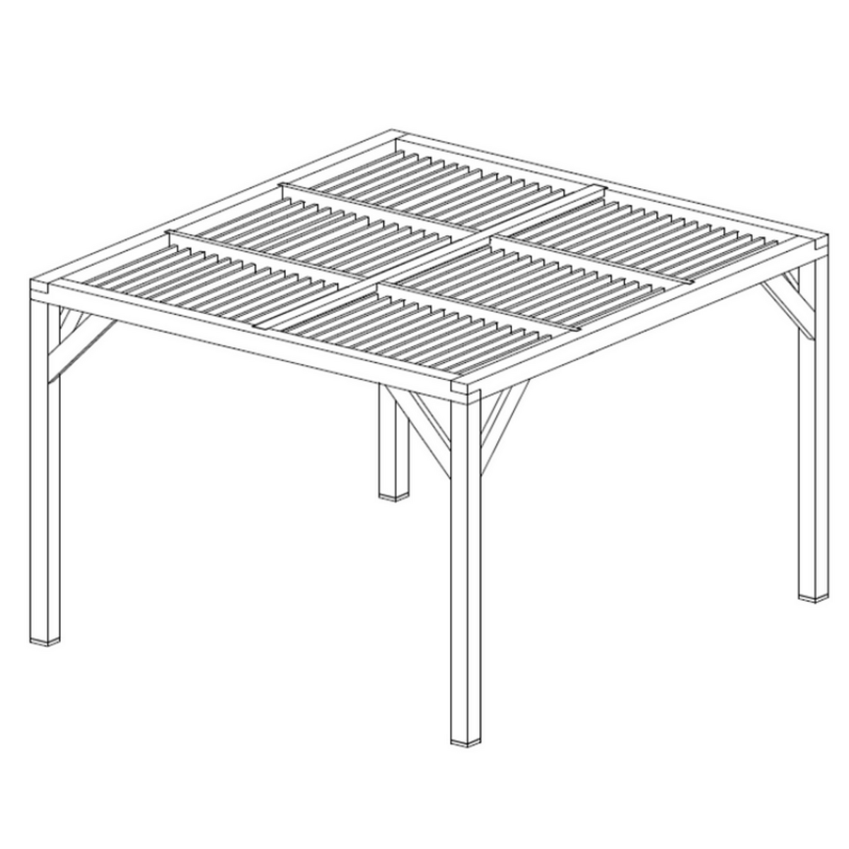 Hisense Pergola 12.20 m2 bois naturel - vt 3436 t