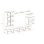 Voir la diapositive 4 : Paris Prix Meuble TV Mural Design  Switch II  270cm Gris & Blanc