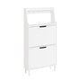 Voir la diapositive 1 : SOBUY Armoire à chaussures Blanc 60x19x119cm FSR221-W