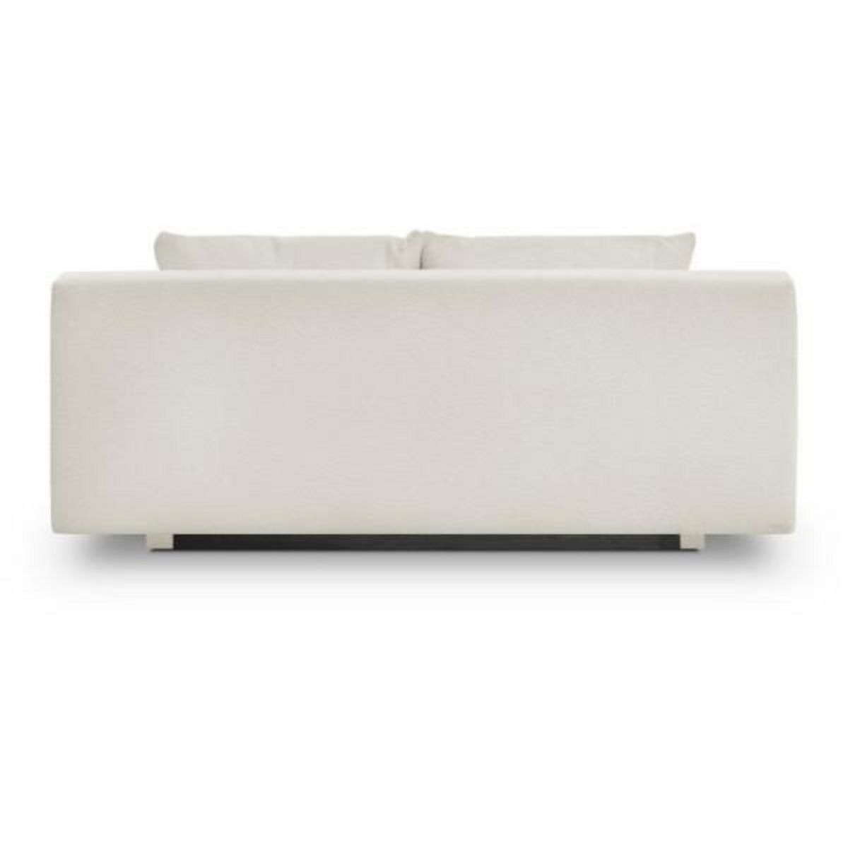 MARKET24 Banquette convertible 3 places TEIJO - Tissu bouclette beige - Coffre de rangement - L187 x P91x H82 cm