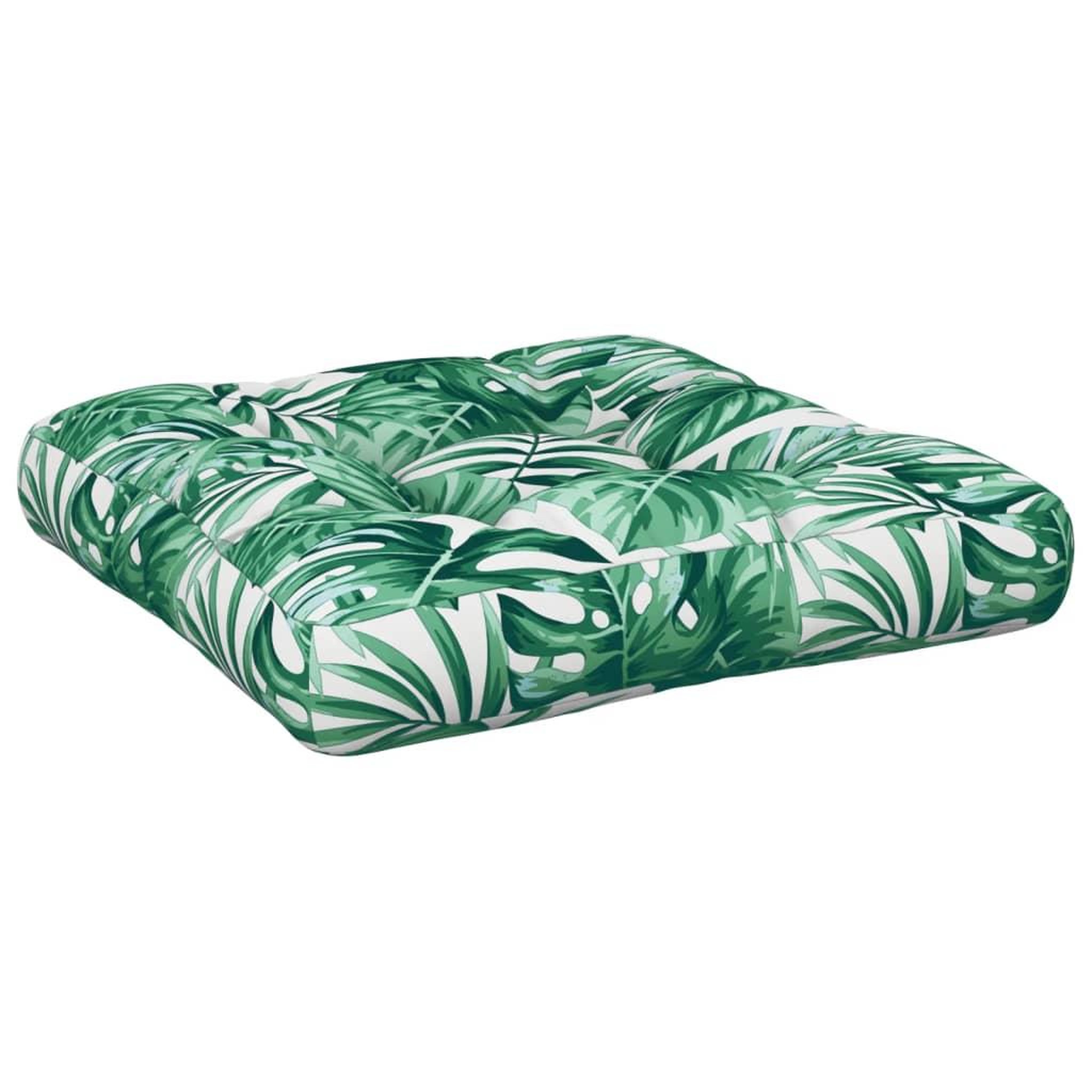 Voir la diapositive 2 : VIDAXL Coussin de palette motif de feuilles 58x58x10 cm tissu